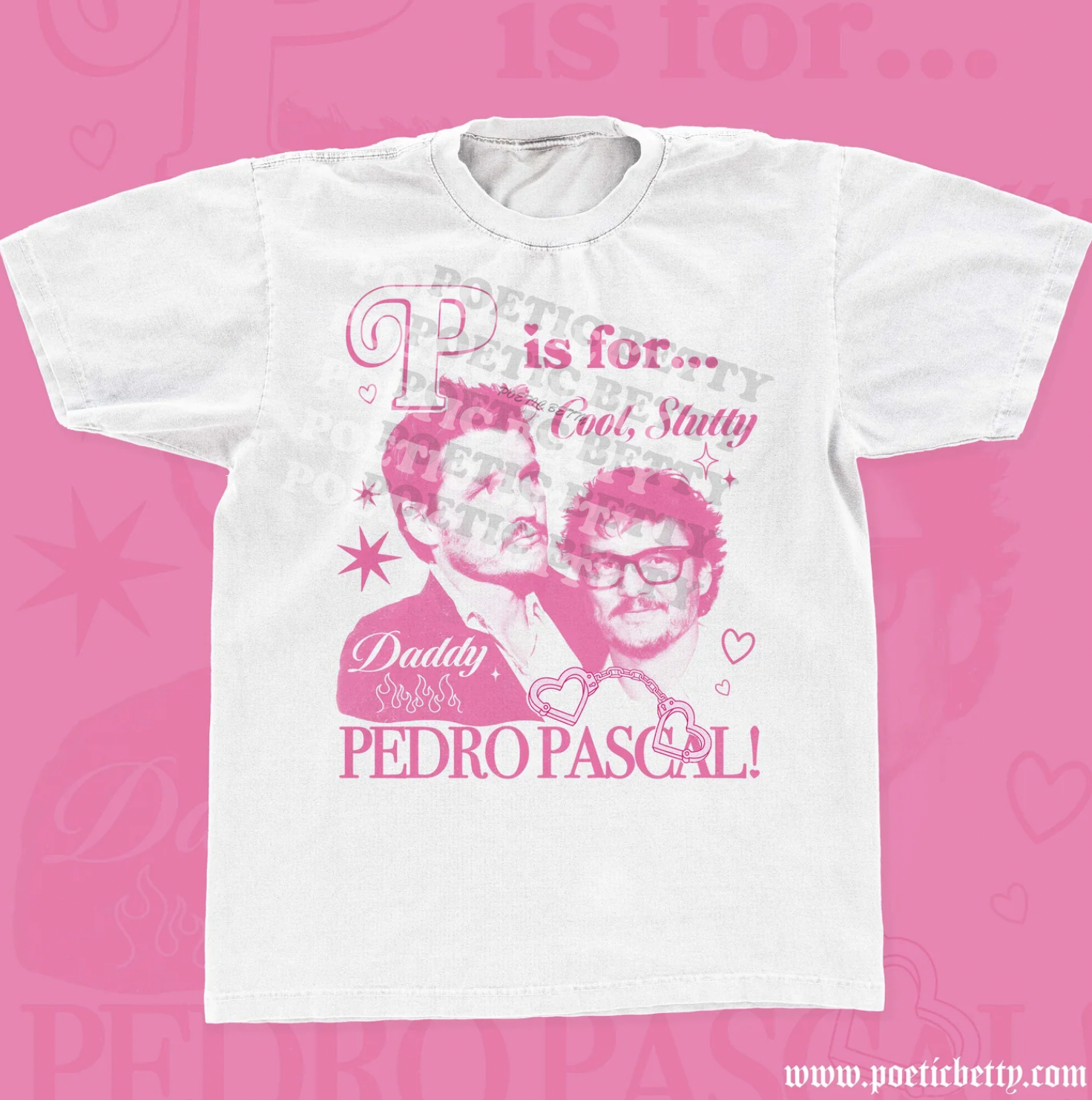 Blodig penge opskrift Pedro Pascal Alphabet Cool Daddy Printed Unisex T-Shirt – Poetic Betty UK