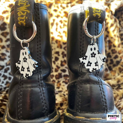 Spooky Little Flower Ghost Boot Charms