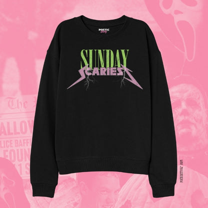 The Sunday Scaries Slogan Halloween Crew Neck Sweatshirt