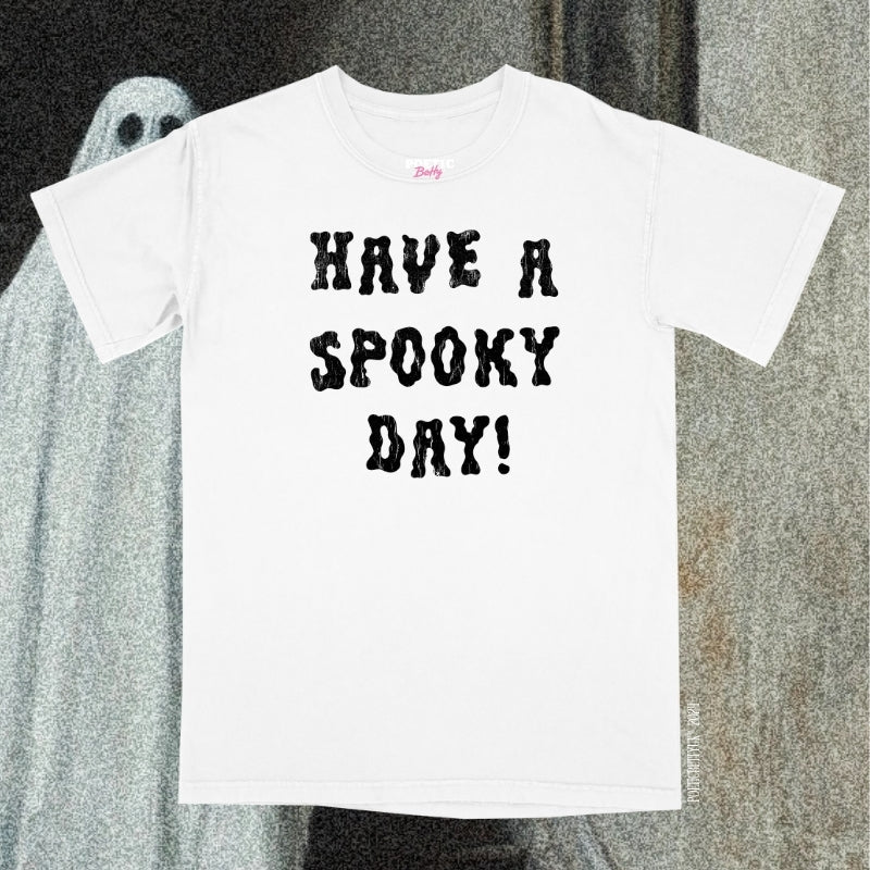 Have A Spooky Day! Halloween Horror Gothic Crew Neck Adult T-Shirt