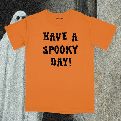 Have A Spooky Day! Halloween Horror Gothic Crew Neck Adult T-Shirt