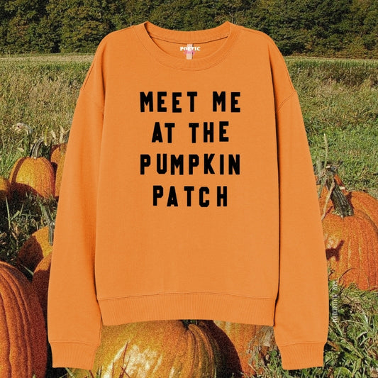 Meet Me At The Pumpkin Patch Halloween Crew Neck Sweatshirt