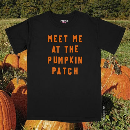 Meet Me At The Pumpkin Patch Halloween Horror Adult Crew Neck T-Shirt