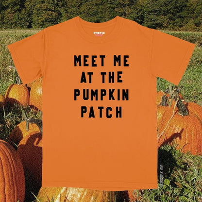 Meet Me At The Pumpkin Patch Halloween Horror Adult Crew Neck T-Shirt