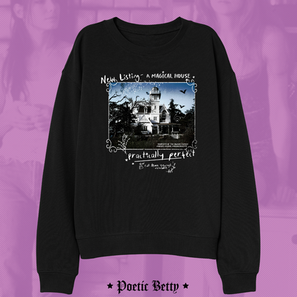 Practical Magic Movie House Witches Halloween Inspired Graphic Sweatshirt