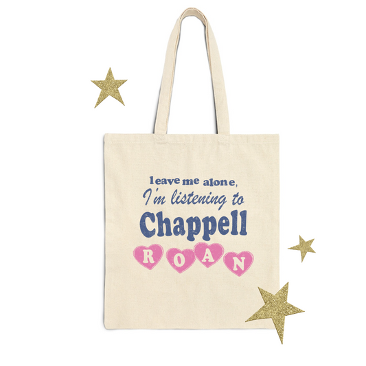 Leave Me Alone I'm Listening To Chappell Roan Black Pink Heart Tote Bag
