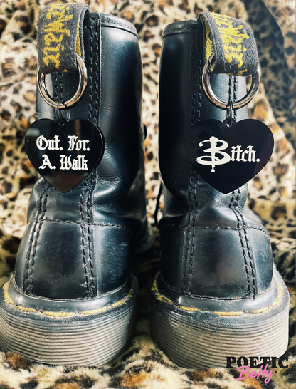 Spike Out For A Walk Buffy Inspired Boot Charms Acrylic Metal