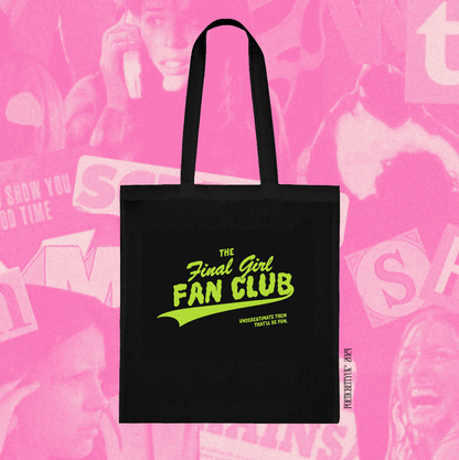 The Final Girl Fan Club Retro Horror Movies Black Tote Bag