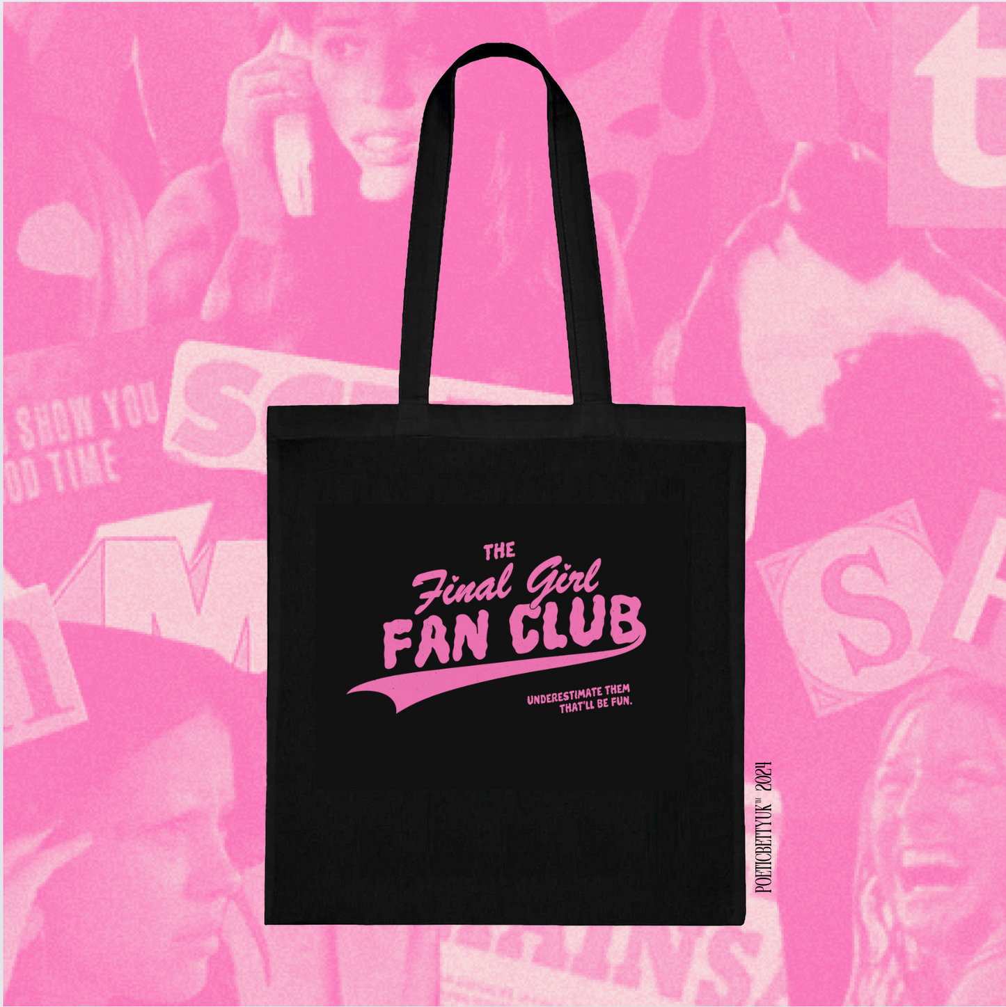 The Final Girl Fan Club Retro Horror Movies Black Tote Bag