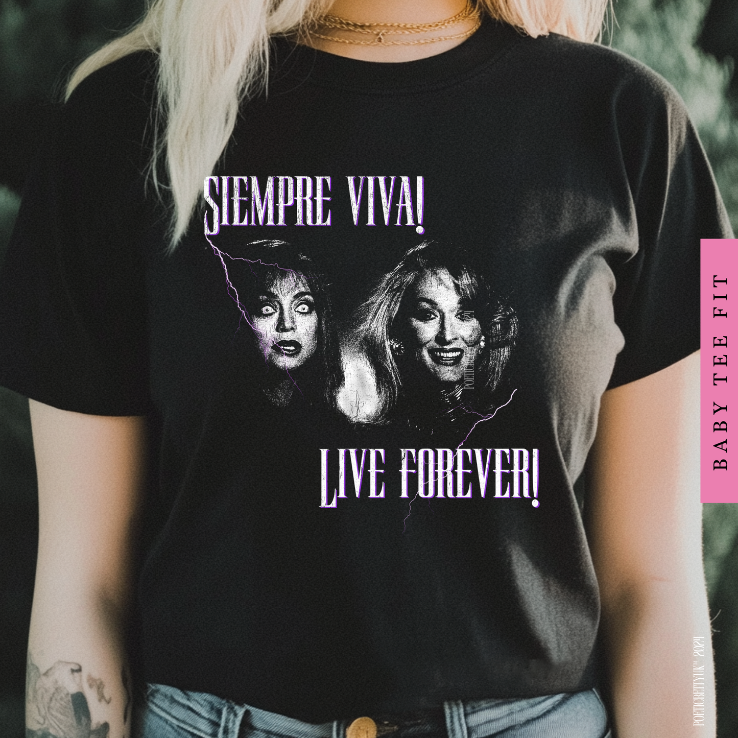 Siempre Viva! Live Forever! Death Becomes Her 90s Film Inspired Baby Tee