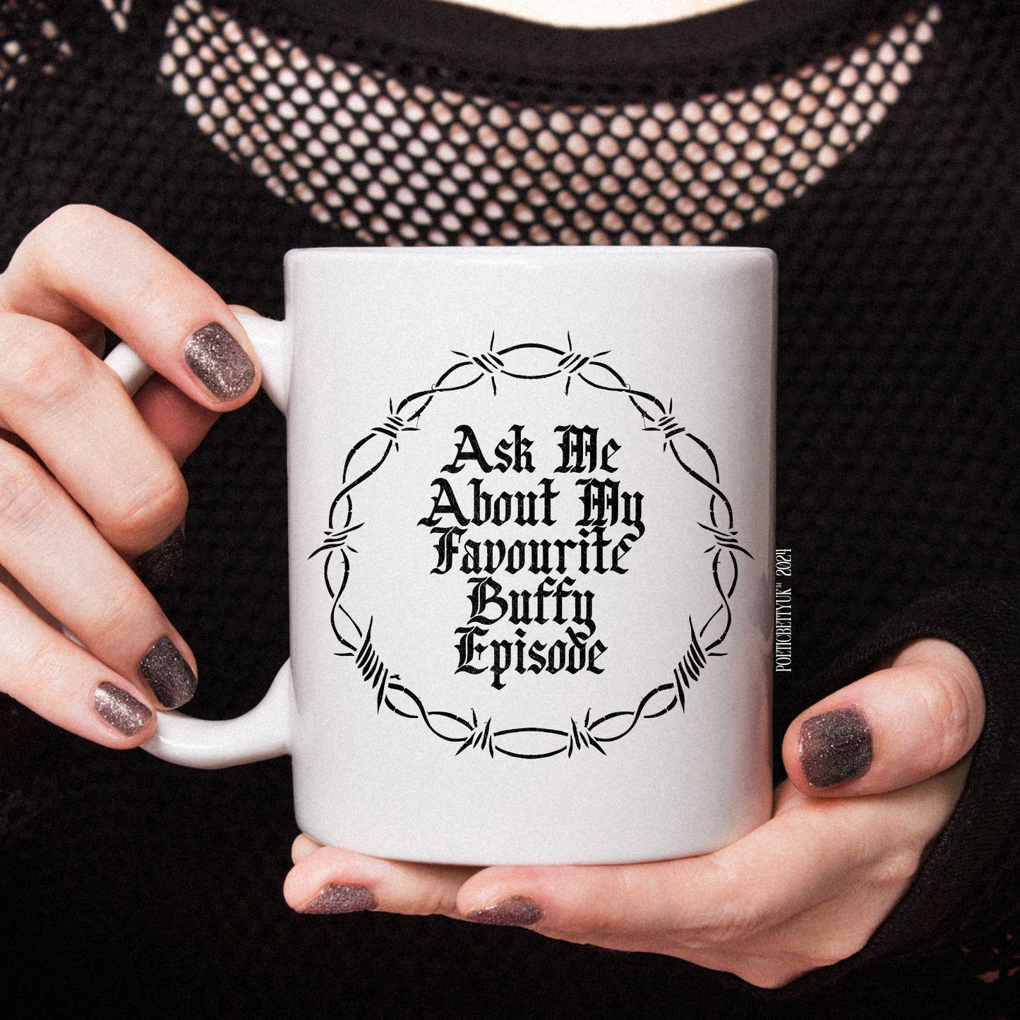 Ask Me About My Favourite Buffy Episode 90s 11oz White Mug