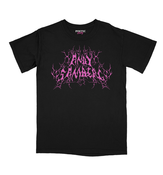 Andy Samberg Metalcore Death Metal Band SNL Inspired Poetic Betty T-Shirt