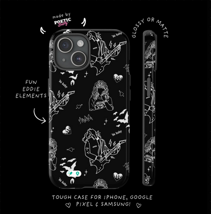 Most Metal Eddie Phone Case Black All Over Print iPhone Samsung Google Pixel Tough Phone Cover