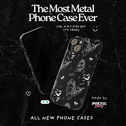 Most Metal Eddie Phone Case Black All Over Print iPhone Samsung Google Pixel Tough Phone Cover