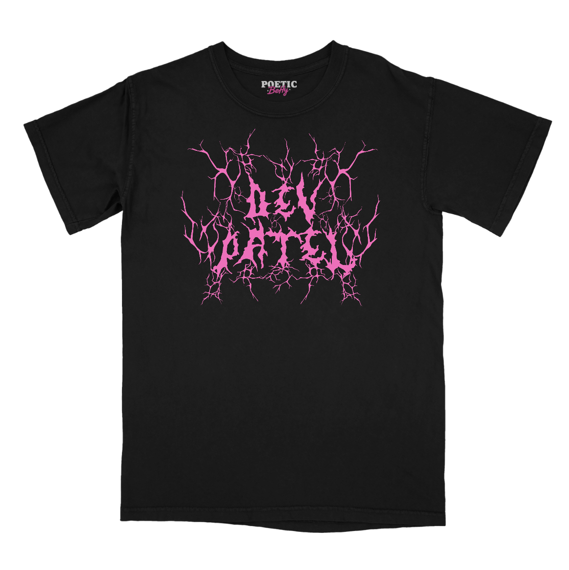 Dev Patel Metalcore Death Metal Band Inspired Poetic Betty T-Shirt