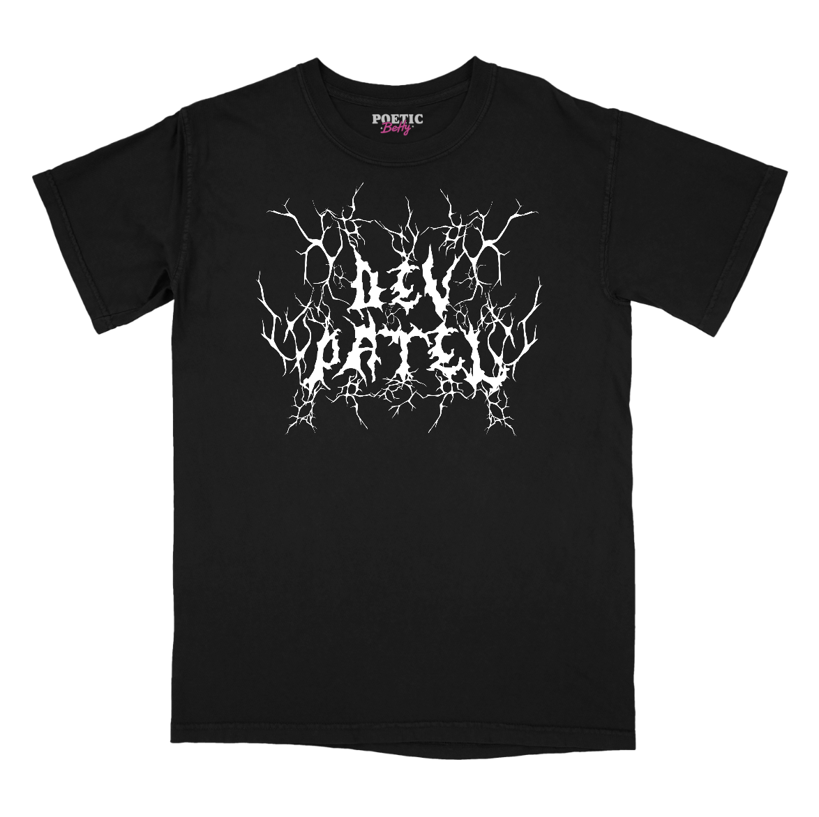 Dev Patel Metalcore Death Metal Band Inspired Poetic Betty T-Shirt