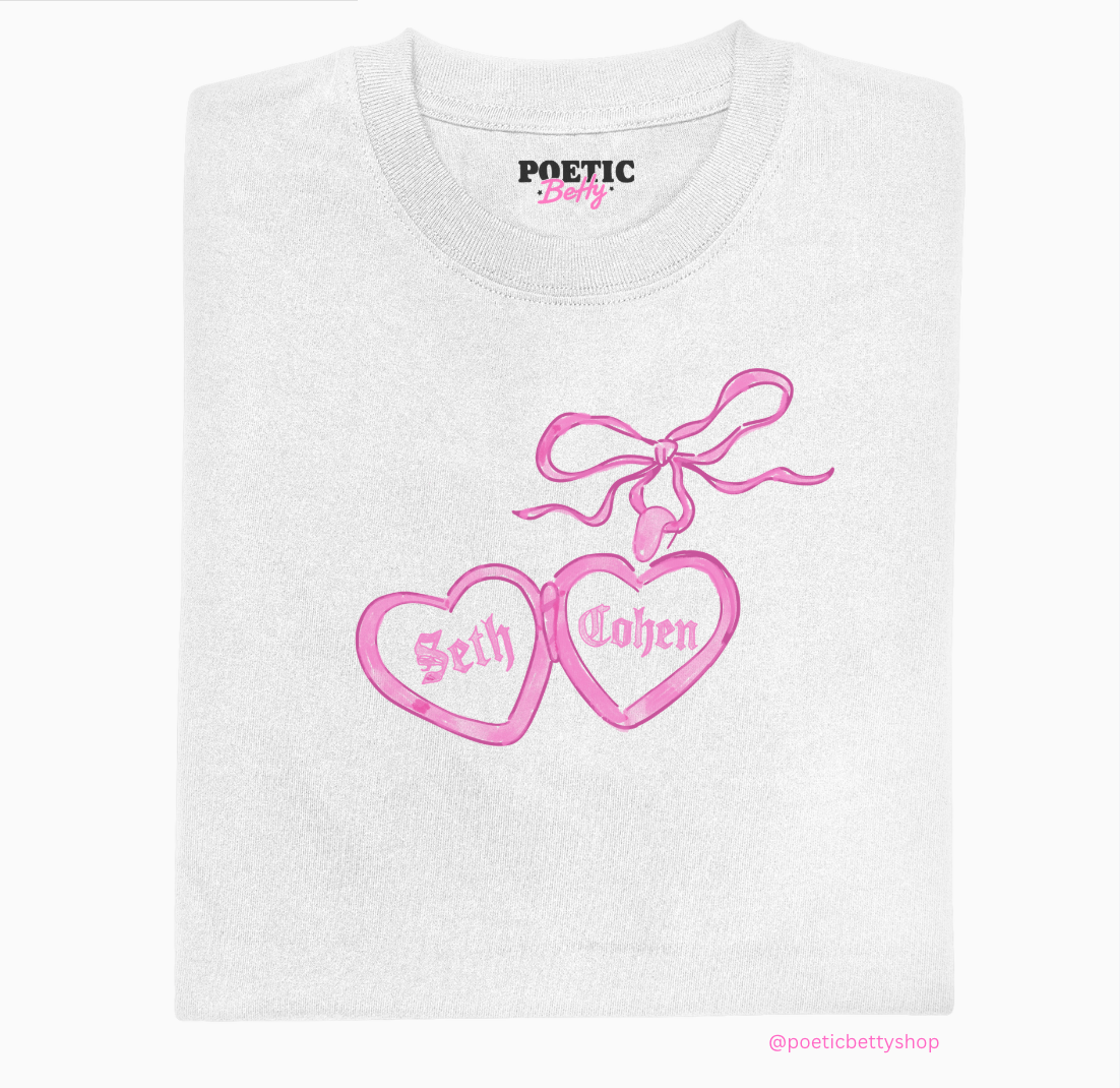 Seth Cohen Love Heart Locket T-Shirt 100% Cotton Adam Brody The O.C. Shirt