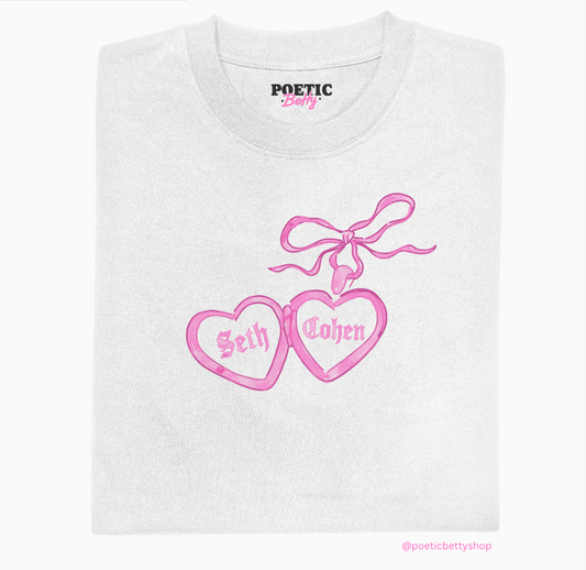 Seth Cohen Love Heart Locket T-Shirt 100% Cotton Adam Brody The O.C. Shirt