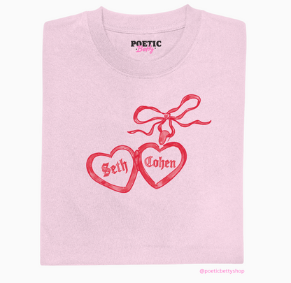 Seth Cohen Love Heart Locket T-Shirt 100% Cotton Adam Brody The O.C. Shirt