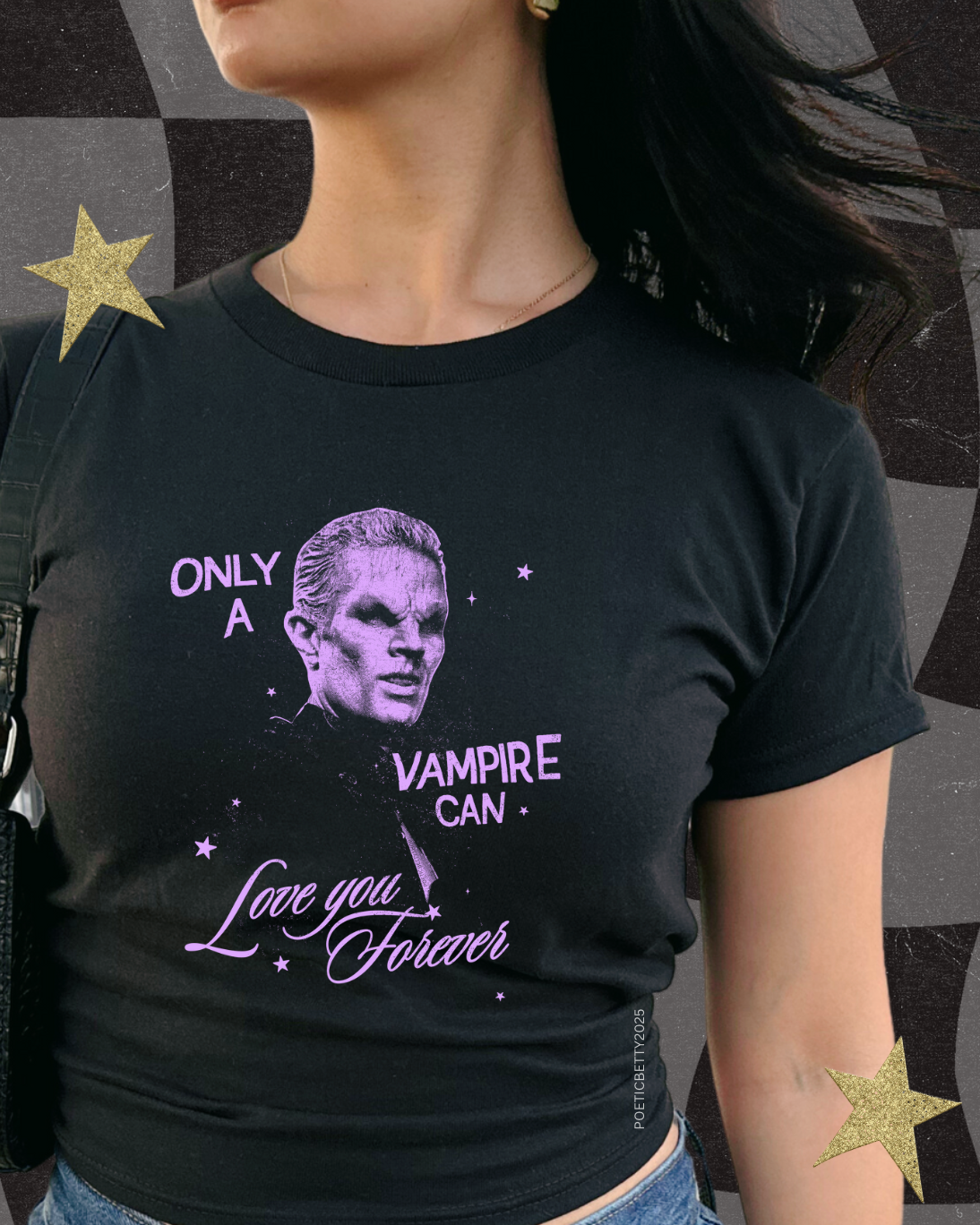 Spike Vampires Love Forever BTVS Baby Fit T-Shirt 100% Cotton Shirt