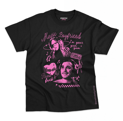 Music Boyfriend DIA Small Batch Printed Black T-Shirt