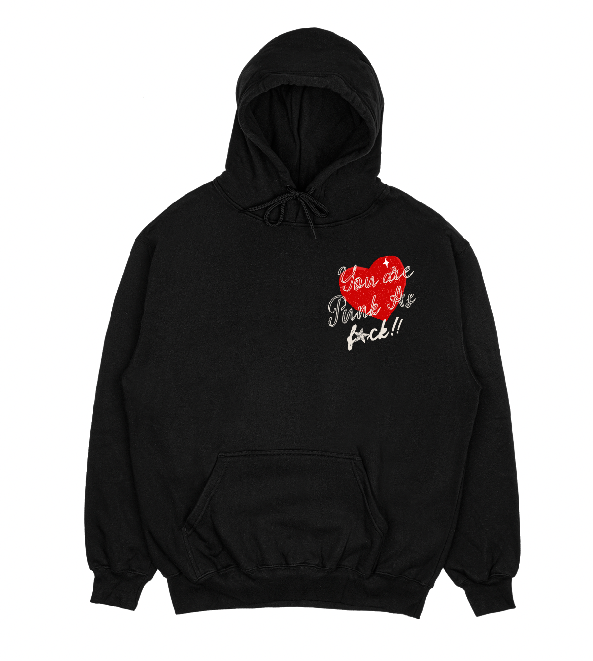 DIA Punk As F! Music Boyfriend Printed Black Hoodie