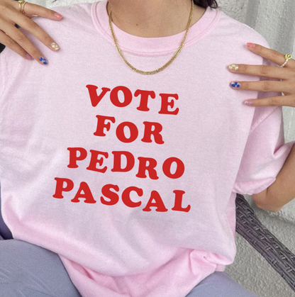 Vote for Pedro Pascal Retro Type Graphic Unisex T-Shirt