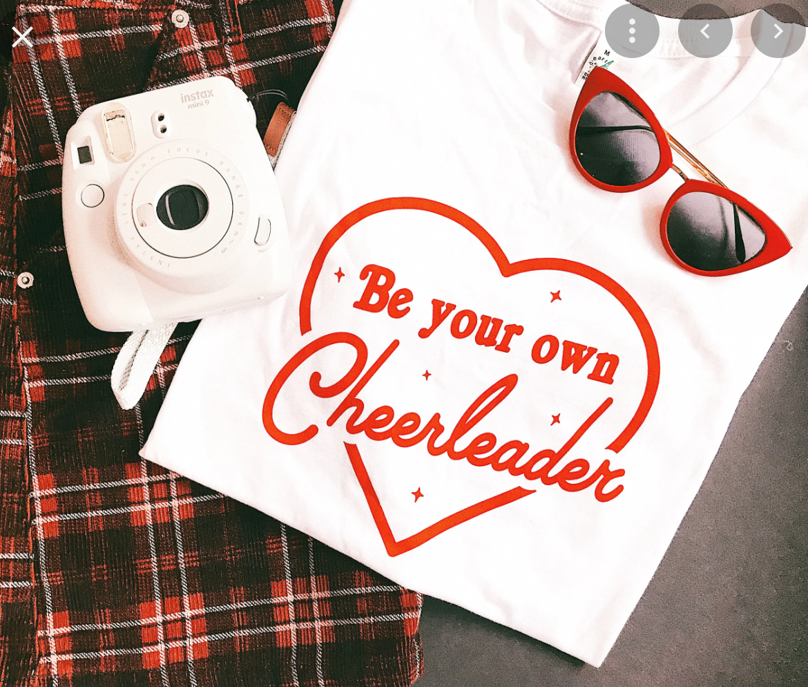 Be Your Own Cheerleader*SALE* Women's Fit White T-Shirt